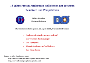16 Jahre Proton-Antiproton Kollisionen am Tevatron Resultate und