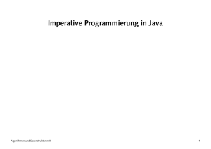 Kapitel 3: Imperative Programmierung in Java