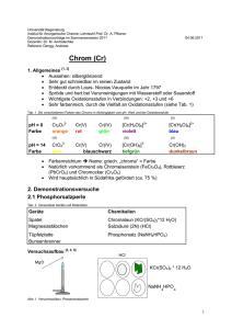 Chrom (Cr) - Universität Regensburg