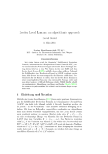 Lovász Local Lemma: an algorithmic approach
