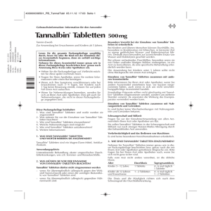 Packungsbeilage Tannalbin Tabletten