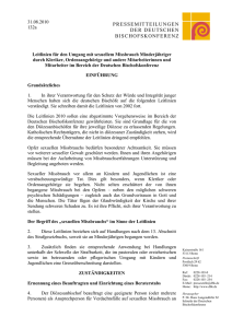Leitlinien der DBK von 2010 - Deutsche Bischofskonferenz