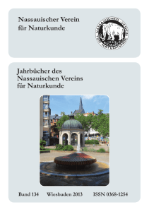 Band 134 - Nassauischer Verein für Naturkunde