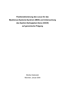 Positionsklonierung des Locus für das Myoklonus