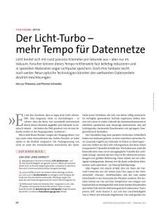 Der licht-Turbo – mehr Tempo für Datennetze