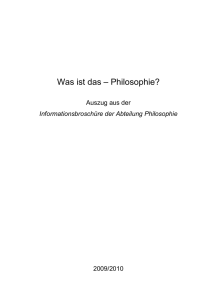 Philosophie? - Universität Bielefeld