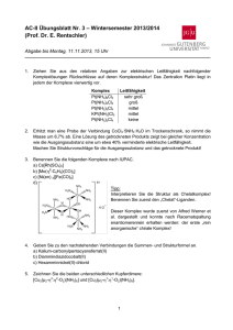 AC-II Übungsblatt Nr. 3 – Wintersemester 2013/2014 (Prof. Dr. E