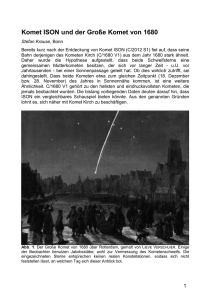 Komet ISON und der Große Komet von 1680 - Eclipse