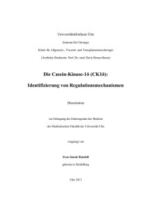 Identifizierung von Regulationsmechanismen - oparu