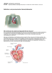 Implantation von Herzschrittmachern