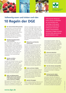 10 Regeln der DGE - Deutsche Gesellschaft für Ernährung