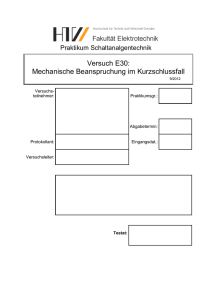 Versuch E30: Mechanische Beanspruchung im