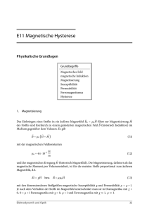 E11 Magnetische Hysterese
