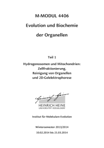 M-MODUL 4406 Evolution und Biochemie der Organellen