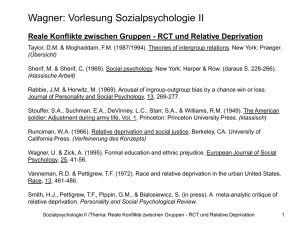 Wagner: Vorlesung Sozialpsychologie II