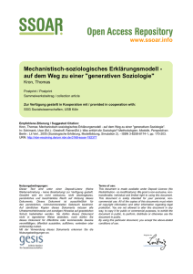 www.ssoar.info Mechanistisch-soziologisches Erklärungsmodell