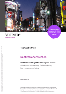 Rechtssicher werben