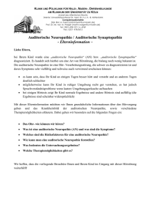 Auditorische Neuropathie / Auditorische Synaptopathie