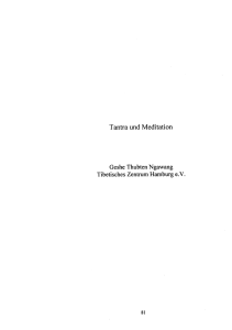Tantra und Meditation - Numata Zentrum für Buddhismuskunde