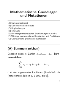 Mathematische Grundlagen und Notationen