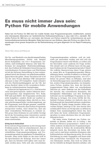 Es muss nicht immer Java sein: Python für mobile