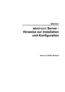 windream Server -Hinweise zur Installation und Konfiguration