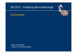 SS 2015 Vorlesung Neuropathologie Entzündung