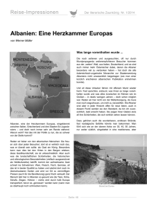 Albanien: Eine Herzkammer Europas