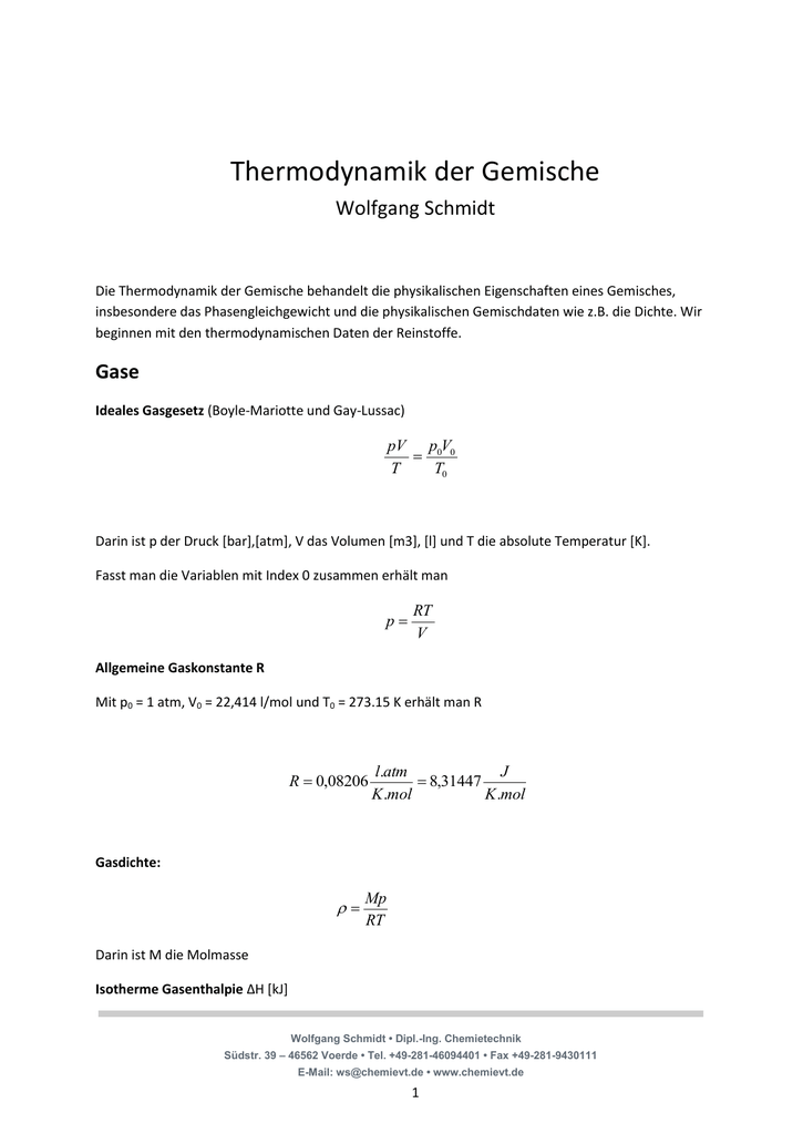 Thermodynamik Der Mischphasen2014