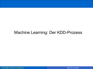 Knowledge Discovery in Databases