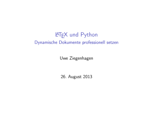 LaTeX und Python - Dynamische Dokumente