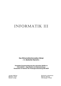 Informatik III. Das Wirtschaftsinformatiker