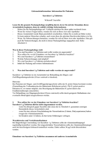 Information für Patienten Sucrabest 1 g Tabletten Wirkstoff: Sucralfat