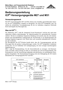 Versorgungsgeräte M27 und M31 - Metra Meß