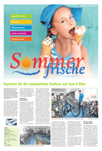 Experten für die sommerliche Radtour auf dem E-Bike