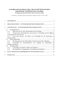 Controlling und Systemtheorie. Oder: Alles im Griff?