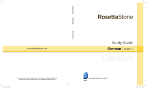 German Level 1 Study Guide