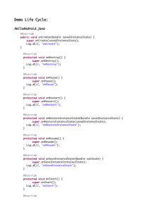 Demo Life Cycle