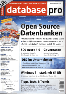 SQL Azure 1.0 Governance DB2 im Unternehmen Windows 7