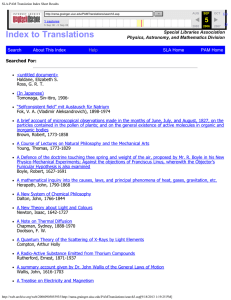 SLA-PAM Translation Index Short Results