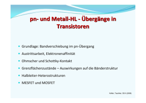 pn- und Metall-HL - Übergänge in Transistoren