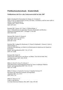 Publikationsverzeichnis von 2007 - Klinik und Poliklinik für Kinder