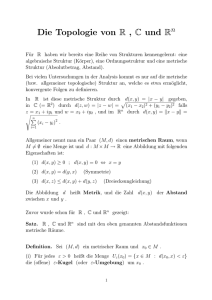 Topologie des Rn - Mathematics TU Graz