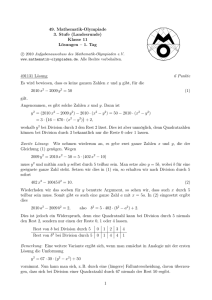 Klasse 11 Lösungen – 1. Tag 491131 Lösung 6 Punkte Es wird