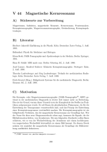 V 44 Magnetische Kernresonanz