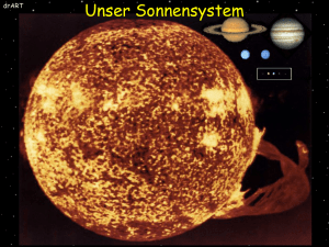 Das Sonnensystem mit Planeten und Kleinkörpern