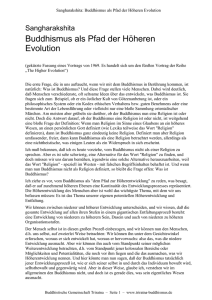 Buddhismus als Pfad der Höheren Evolution - Triratna
