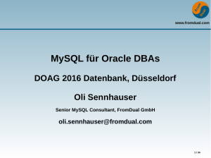 MySQL für Oracle DBAs