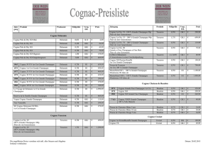 Cognac Preisliste