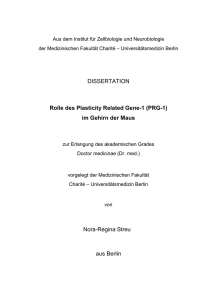 Aus dem Institut f&uuml;r Zellbiologie und Neurobiologie